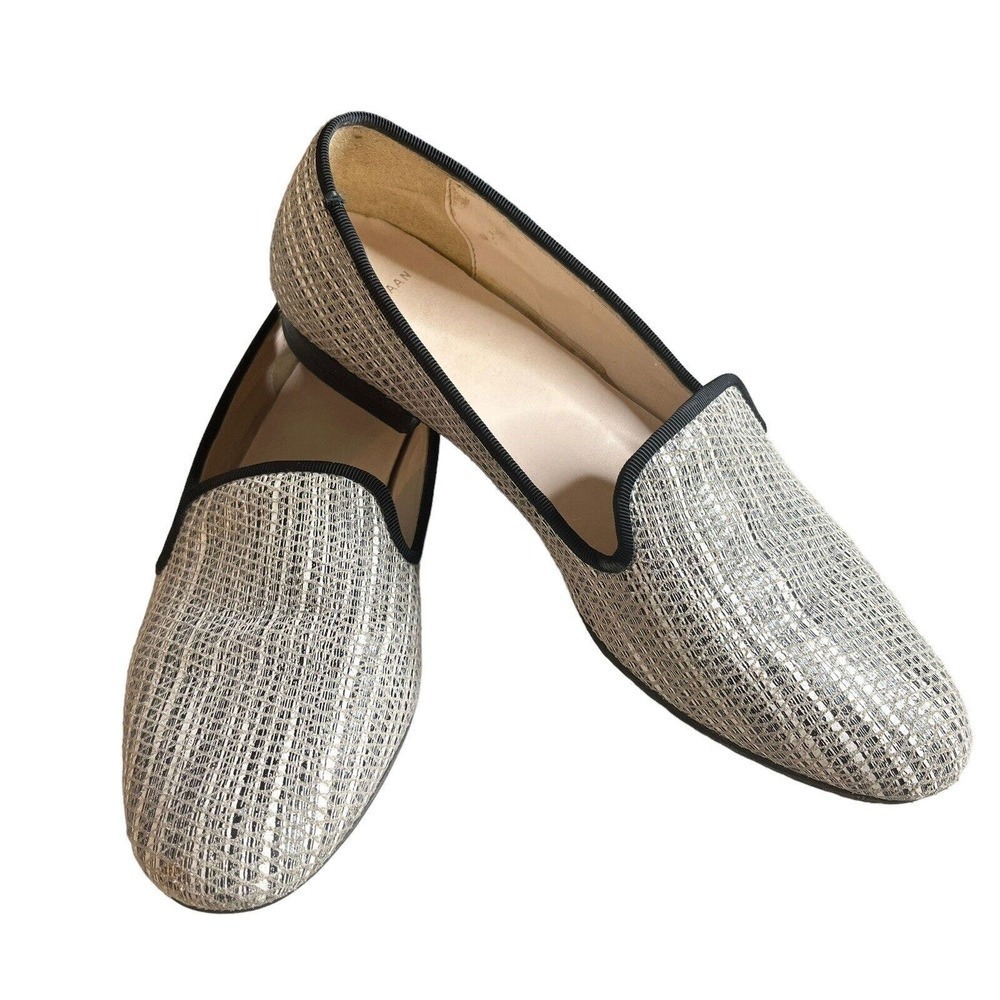 Cole Haan Size 7.5 B Sabrina Woven Loafer Flat Leather Textured Flat D43680